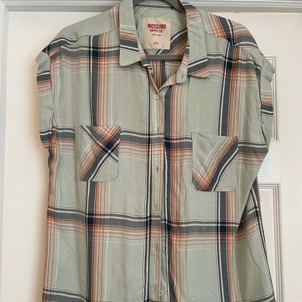 Soft, lightweight plaid button down